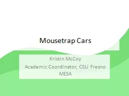 Mousetrap Cars Kristin McCoy
