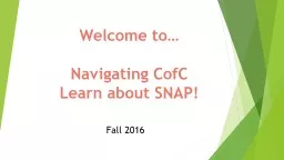 Welcome to… Navigating CofC