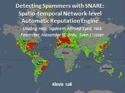 Detecting Spammers with SNARE: