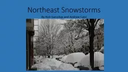 Northeast Snowstorms By Rick Garuckas and Andrew