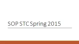 SOP STC Spring 2015 Agenda