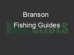 Branson Fishing Guides
