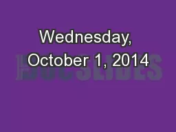 Wednesday, October 1, 2014