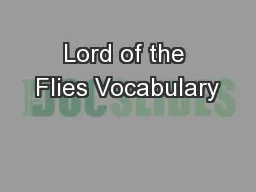 Lord of the Flies Vocabulary
