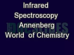 Infrared Spectroscopy  Annenberg World  of Chemistry
