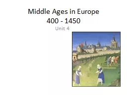 Middle Ages in Europe 400 - 1450