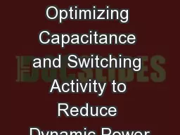 CHAPTER 4  Optimizing Capacitance and Switching Activity to Reduce Dynamic Power