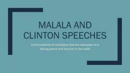 Malala and Clinton speeches