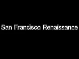 San Francisco Renaissance