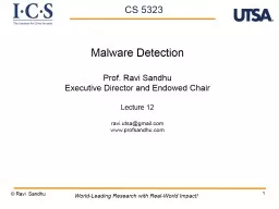 1 Malware Detection Prof