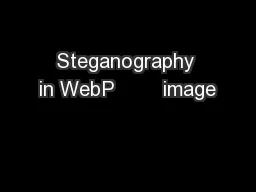 Steganography in WebP        image