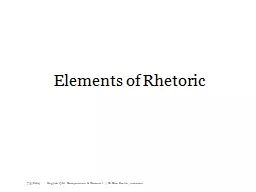 Elements of Rhetoric 7/9/2014
