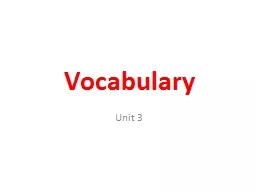 Vocabulary   Unit 3 bluff