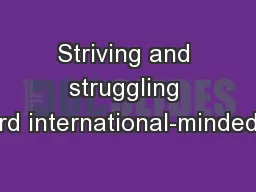 Striving and struggling toward international-mindedness