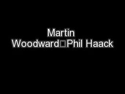 Martin Woodward	Phil Haack