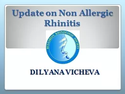 Update on Non Allergic Rhinitis
