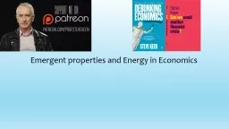 Emergent properties and Energy in Economics