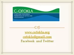 www.cofokla.org cofokla@gmail.com