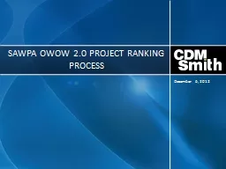 SAWPA OWOW 2.0 Project Ranking Process
