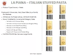 LA PIANA – ITALIAN STUFFED PASTA