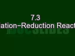 7.3  Oxidation−Reduction Reactions