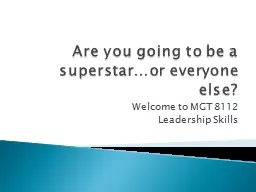 Are you going to be a superstar…or everyone else?