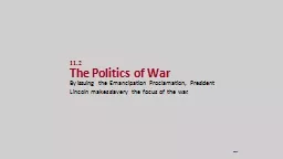 11.2 The Politics of  War