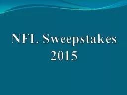 NFL Sweepstakes 2015 A Success