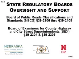 State Regulatory Boards Oversight