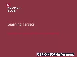 Learning Targets Expeditionary Learning Professional Development
