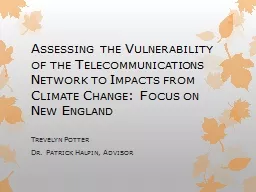 Assessing the Vulnerability of the Telecommunications Network to Impacts from Climate