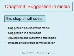 Chapter 8  Suggestion in media