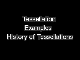 Tessellation Examples  History of Tessellations