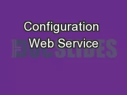 Configuration Web Service