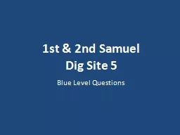 1st & 2nd Samuel Dig Site 5