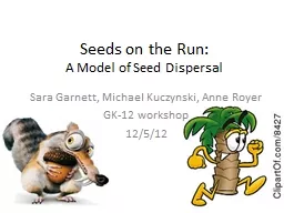 Seeds on the Run: A Model of Seed Dispersal