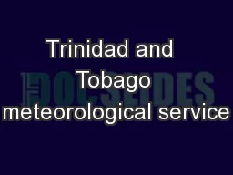 Trinidad and  Tobago meteorological service