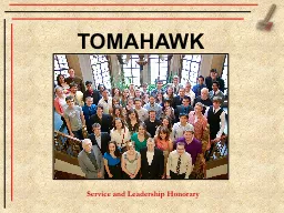 TOMAHAWK Service and Leadership Honorary
