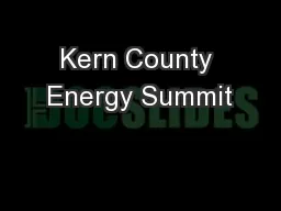 Kern County Energy Summit