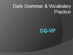 DG-VP Daily Grammar & Vocabulary Practice