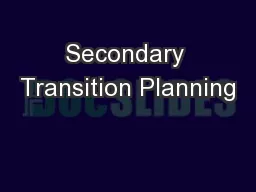 Secondary Transition Planning