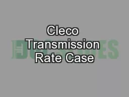 Cleco Transmission Rate Case