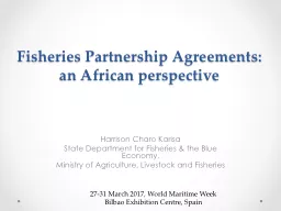 Fisheries Partnership Agreements: an African perspective
