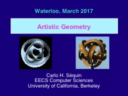 Waterloo, March 2017 Artistic Geometry