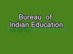 Bureau  of Indian Education