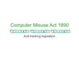 Computer Misuse Act 1990
