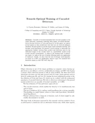 Towards Optimal Training of Cascaded Detectors S