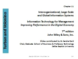 Chapter 11 Interorganizational, Large-Scale