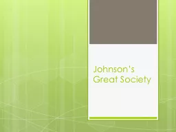 Johnson’s Great Society