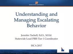 Understanding and Managing Escalating Behavior